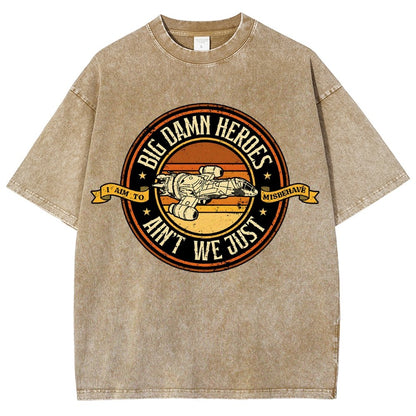 Big Damn Retro Heroes Vintage Distressed T-shirt