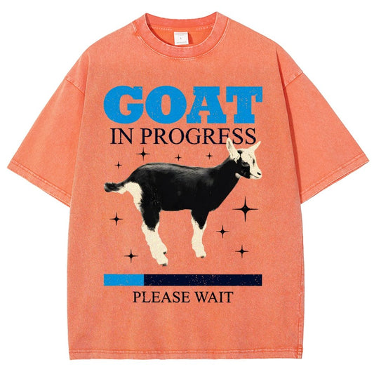 Goat In Progress Vintage Distressed T-shirt