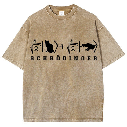Schrödinger's Cat Vintage Distressed T-shirt