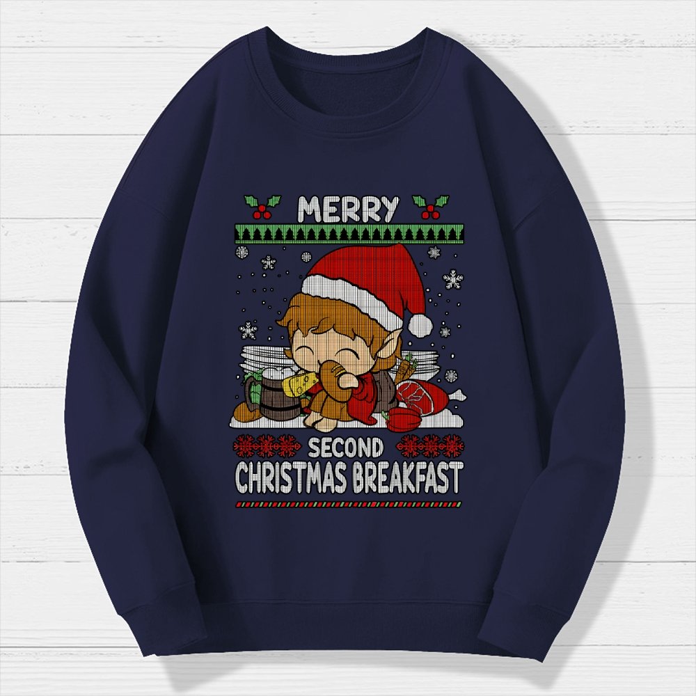 Extra breakfast Christmas Geek Cotton Sweatshirt