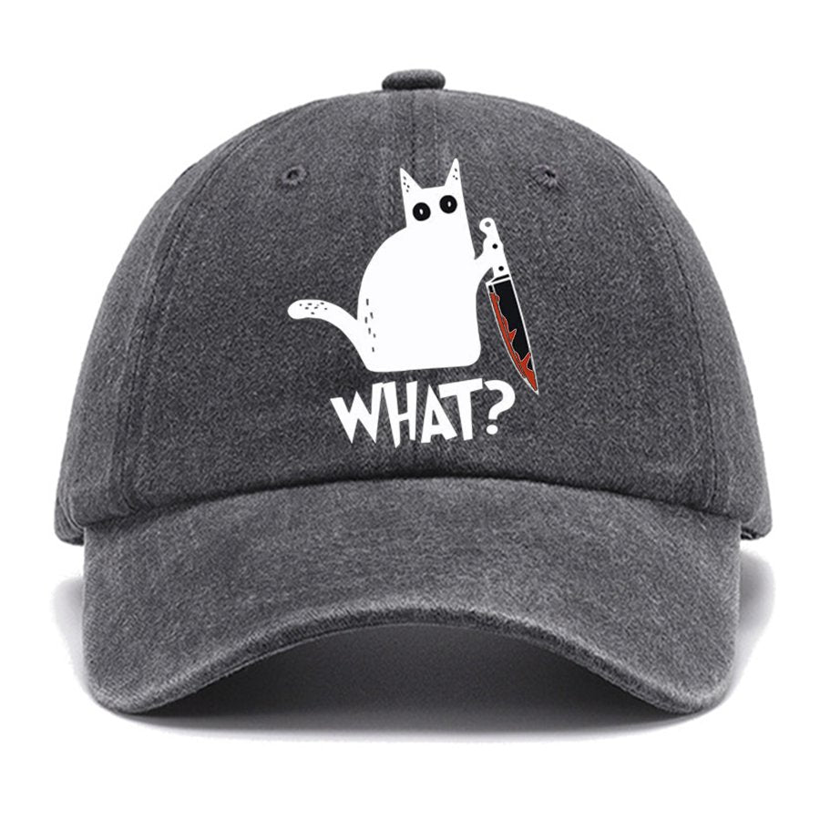 Sarcastic Funny Black Cat Cotton Hat