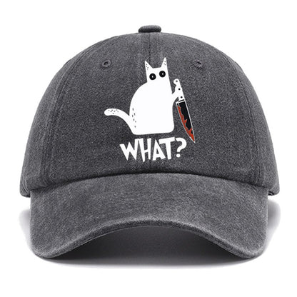Sarcastic Funny Black Cat Cotton Hat