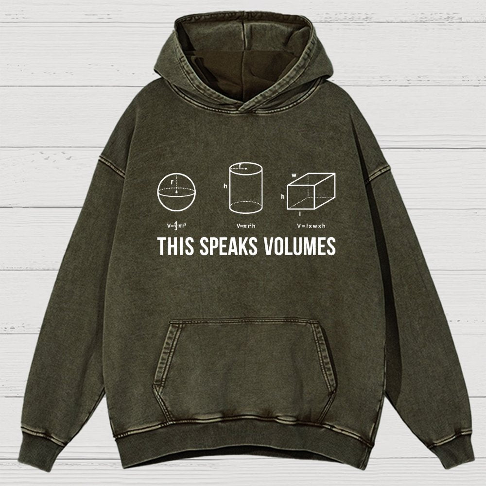 This Speaks Volumes Geometry Vintage Distressed Hoodie