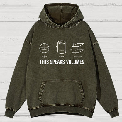 This Speaks Volumes Geometry Vintage Distressed Hoodie