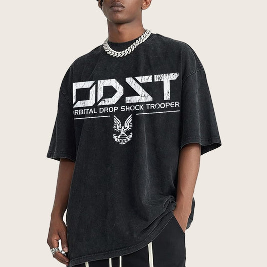 Military White Vintage Vintage Distressed T-shirt