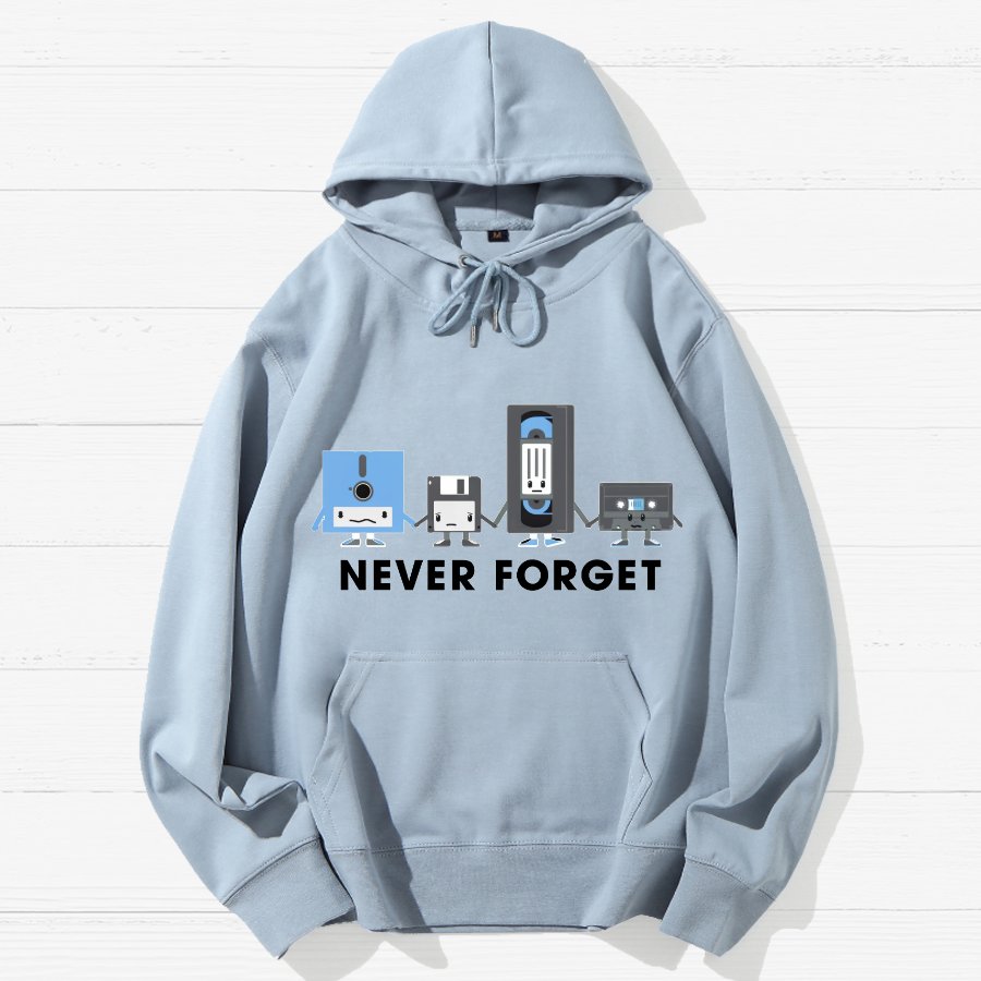 Never Forget Geek Cotton Hoodie