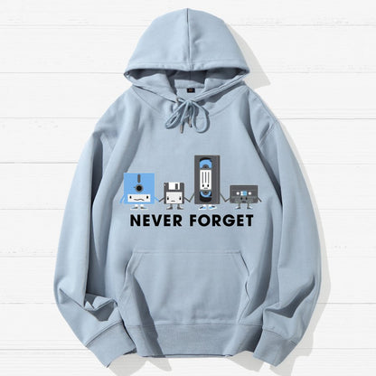 Never Forget Geek Cotton Hoodie