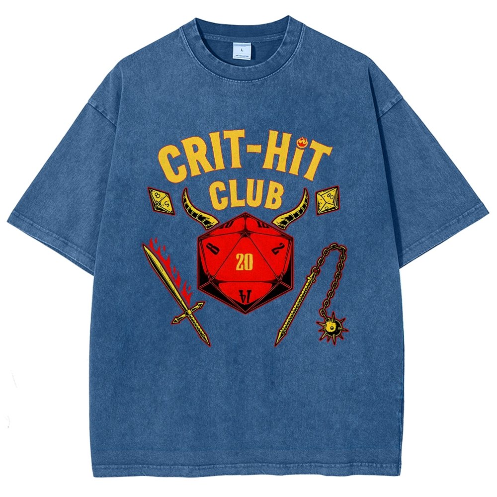 Crit-Hit Club Vintage Distressed T-shirt