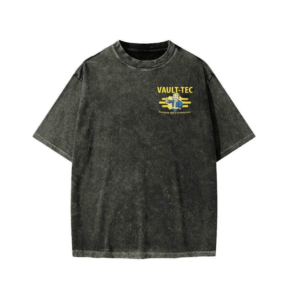 Eternal War Front And Back Printing Washed T-shirt