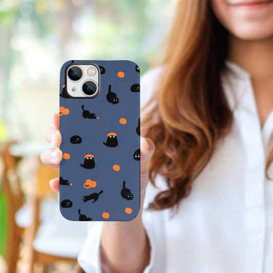 Halloween Pumpkin Black Cat Phone Cases