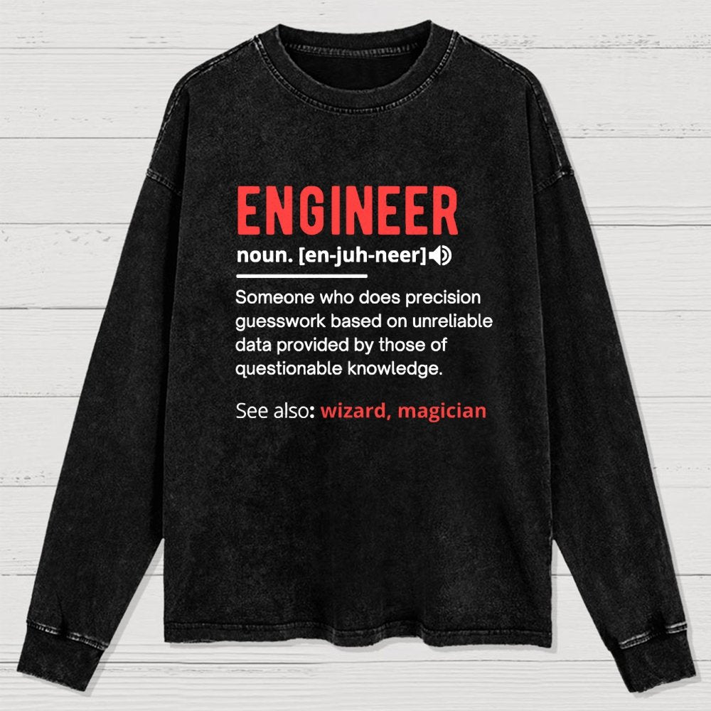Engineer Definition Washed Long Sleeve Tee