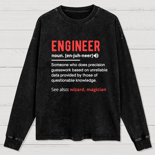 Engineer Definition Washed Long Sleeve Tee