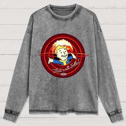 That's all folks Washed Long Sleeve Tee