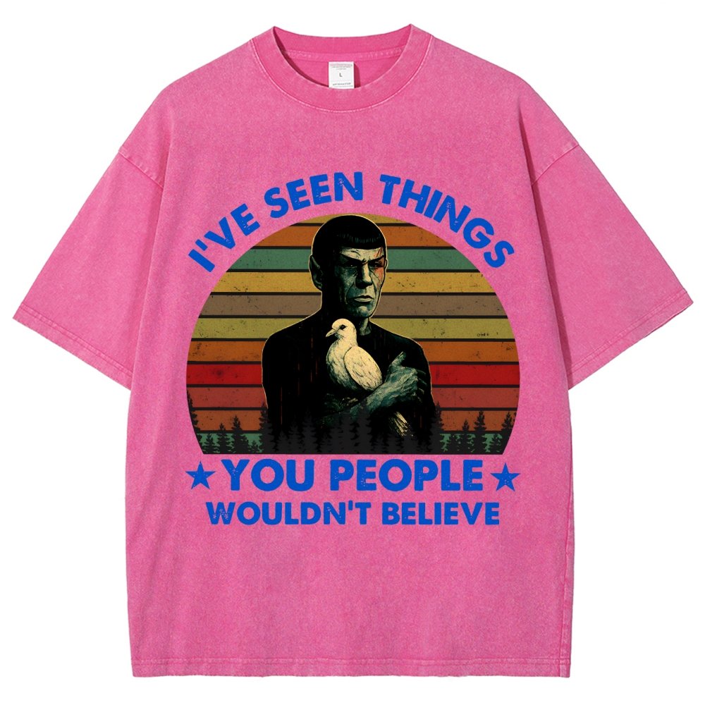 I've Seen Things Sci-Fi Quote Mashup Vintage Distressed T-shirt
