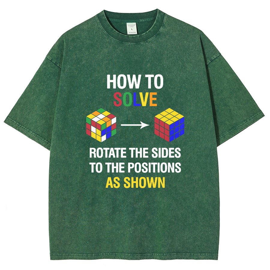 How To Solve Competitive Puzzle Funny Speed Cubing Vintage Distressed T-shirt