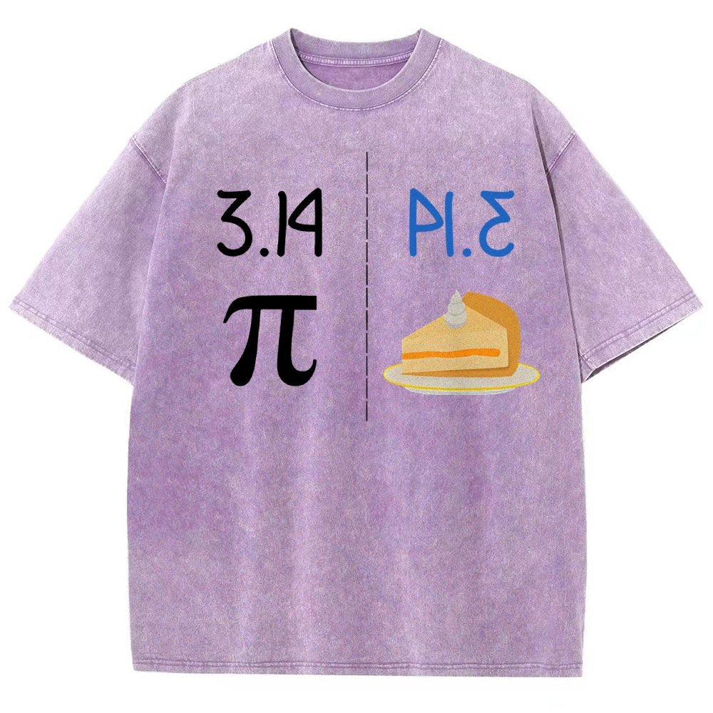 Funny PI Mirror Image Of 3.14 Is PIE Vintage Distressed T-shirt