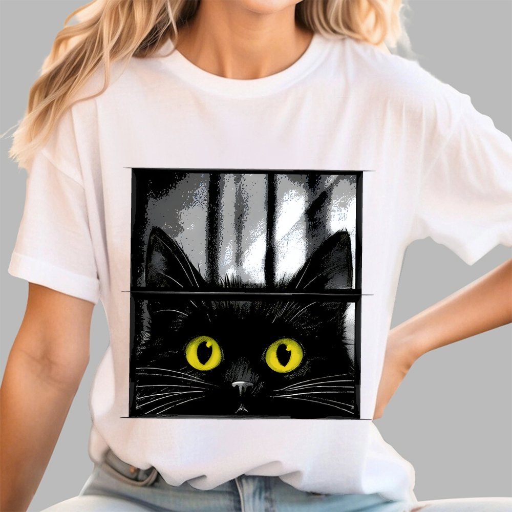 Creepy Cat Geek T-Shirt