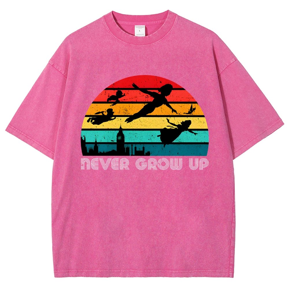 Never Grow Up Vintage Distressed T-shirt