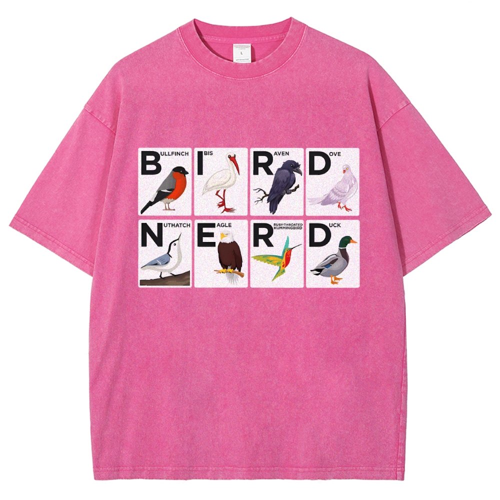 Bird Nerd Watching Vintage Retro Birdwatching Vintage Distressed T-shirt