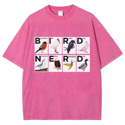 Bird Nerd Watching Vintage Retro Birdwatching Vintage Distressed T-shirt