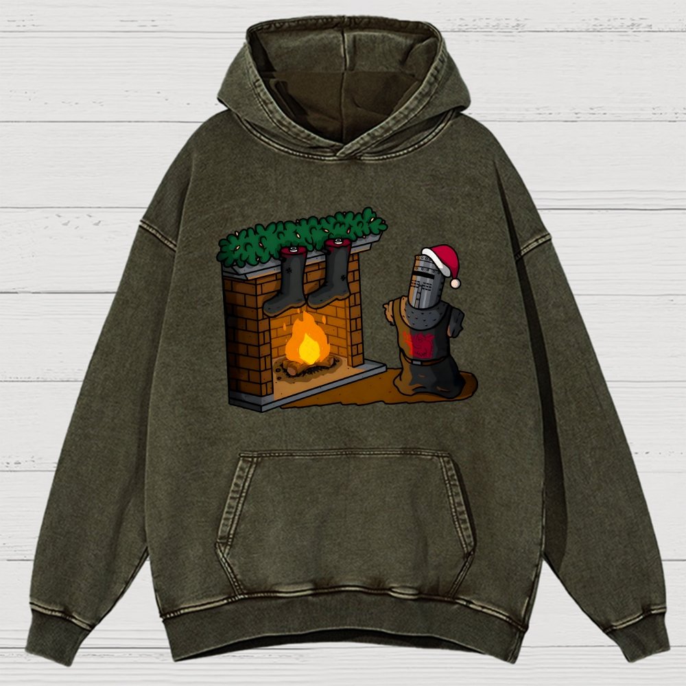 Black Knight Christmas Vintage Distressed Hoodie