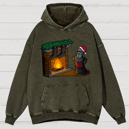 Black Knight Christmas Vintage Distressed Hoodie