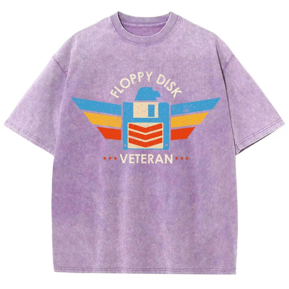 Floppy Disk Veteran Vintage Distressed T-shirt