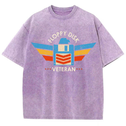 Floppy Disk Veteran Vintage Distressed T-shirt