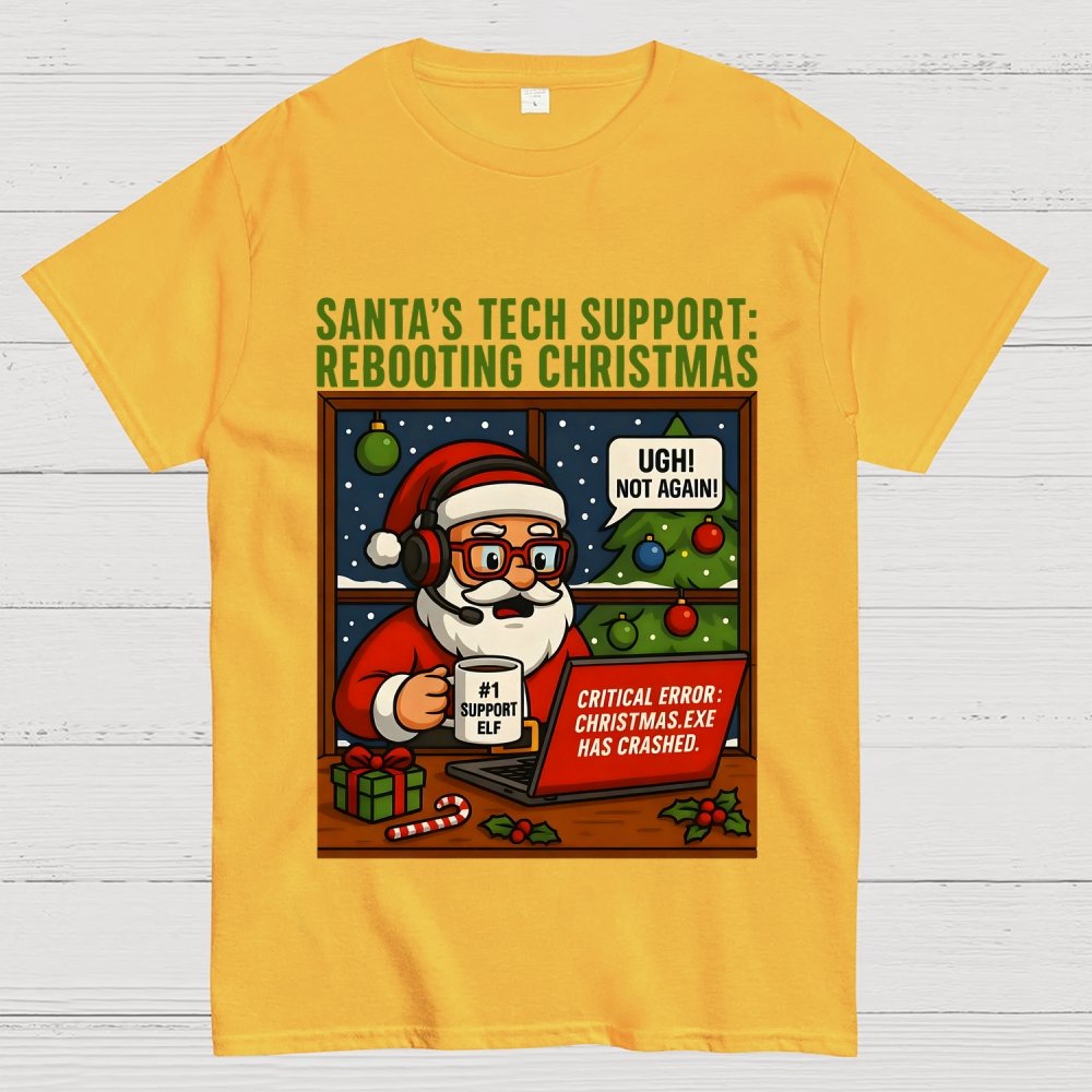 Santa's Tech Support  Geek T-Shirt