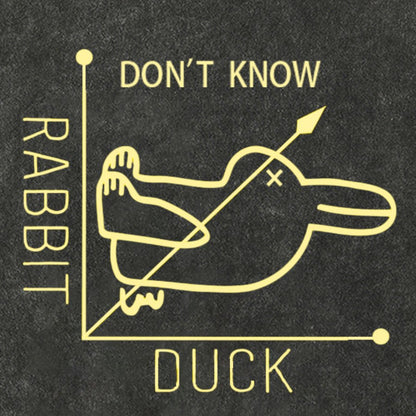 Rabbit or Duck - Don't know - Math Graph Vintage Distressed T-shirt