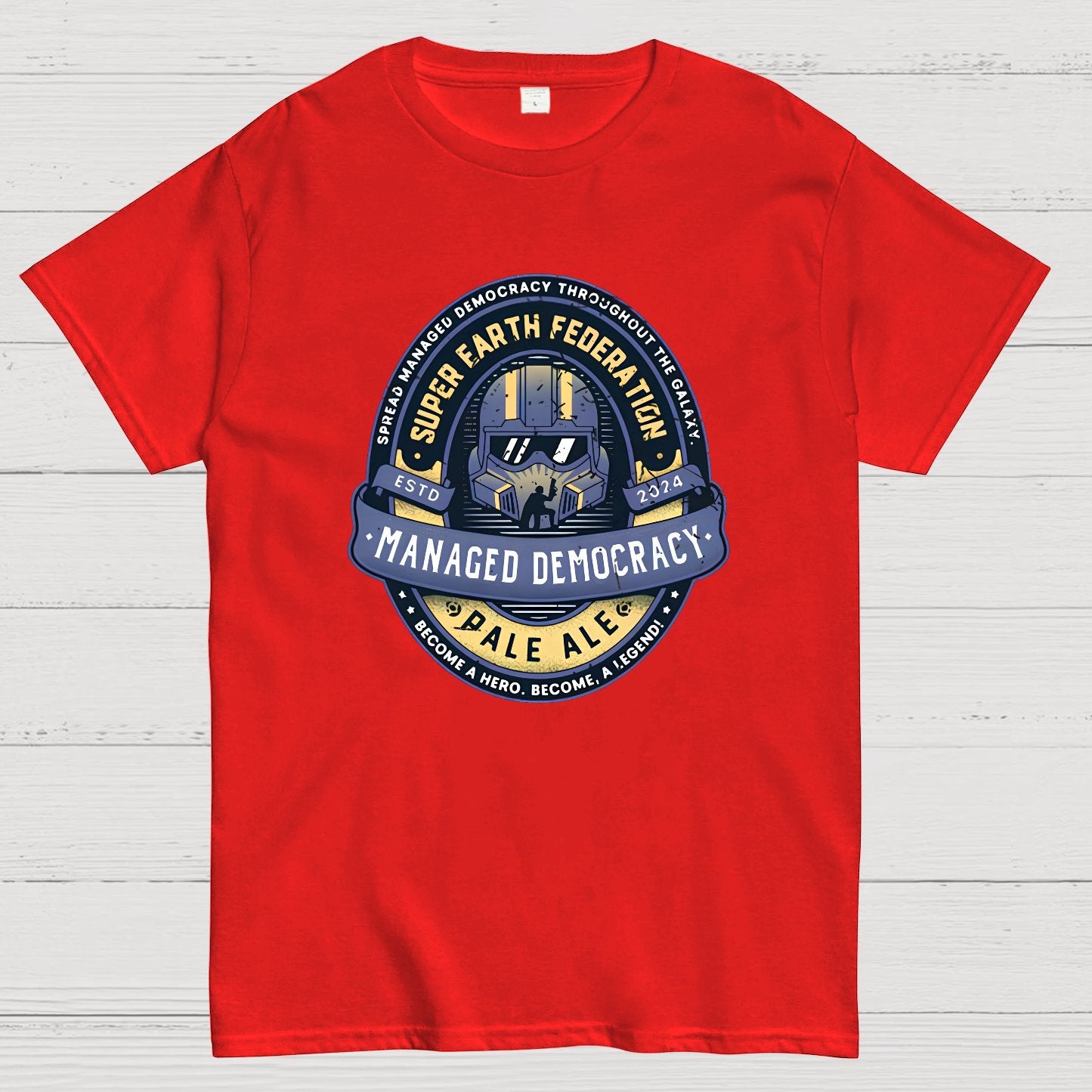 Democracy Exo Patriot Mech Geeky T-Shirt