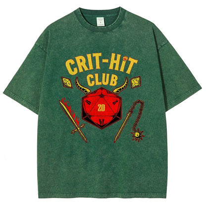Crit-Hit Club Vintage Distressed T-shirt