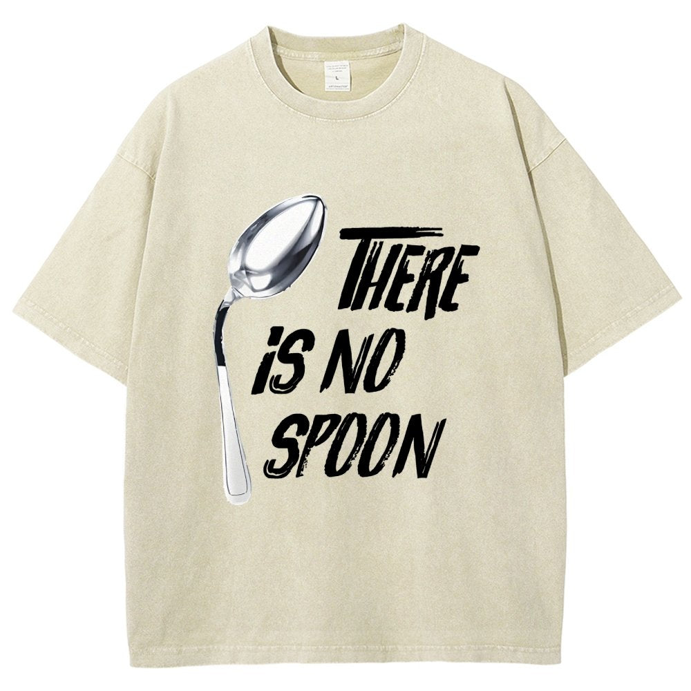 There is no spoon Vintage Distressed T-shirt