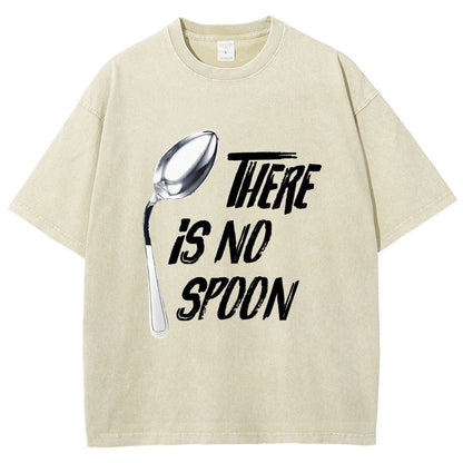 There is no spoon Vintage Distressed T-shirt
