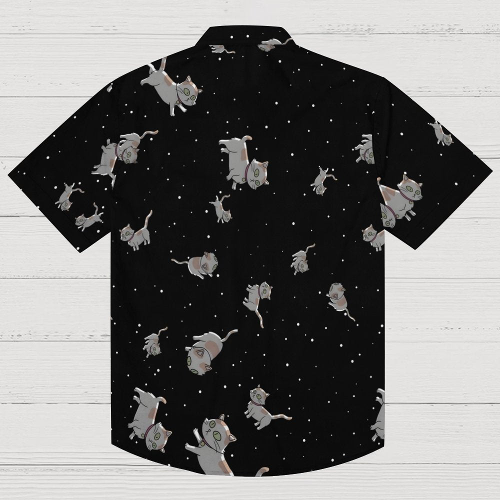 Space Cat Geek Hawaiian Shirt
