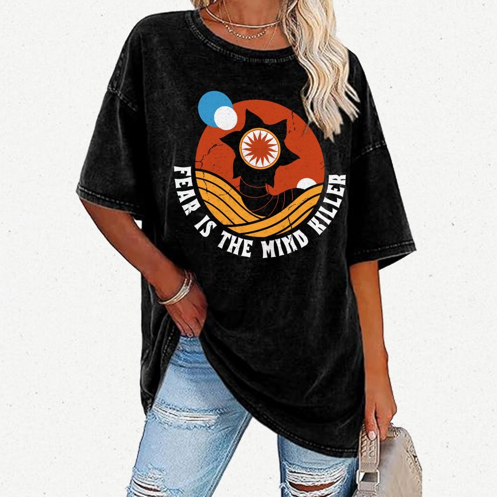 Fear Is The Mind Killer - Vintage Distressed Retro Scifi Vintage Distressed T-shirt