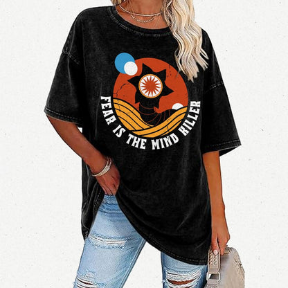 Fear Is The Mind Killer - Vintage Distressed Retro Scifi Vintage Distressed T-shirt