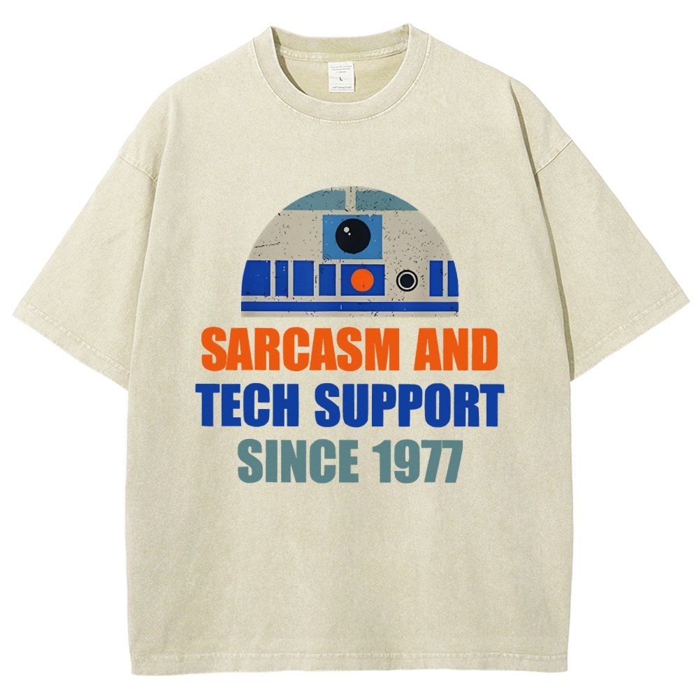 Providing Sarcasm and Tech Support Since 1977 Vintage Distressed T-shirt