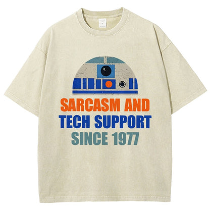 Providing Sarcasm and Tech Support Since 1977 Vintage Distressed T-shirt