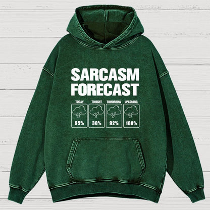 Sarcasm Forecast Vintage Distressed Hoodie