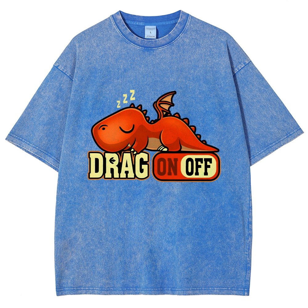 Drag On Off Vintage Distressed T-shirt