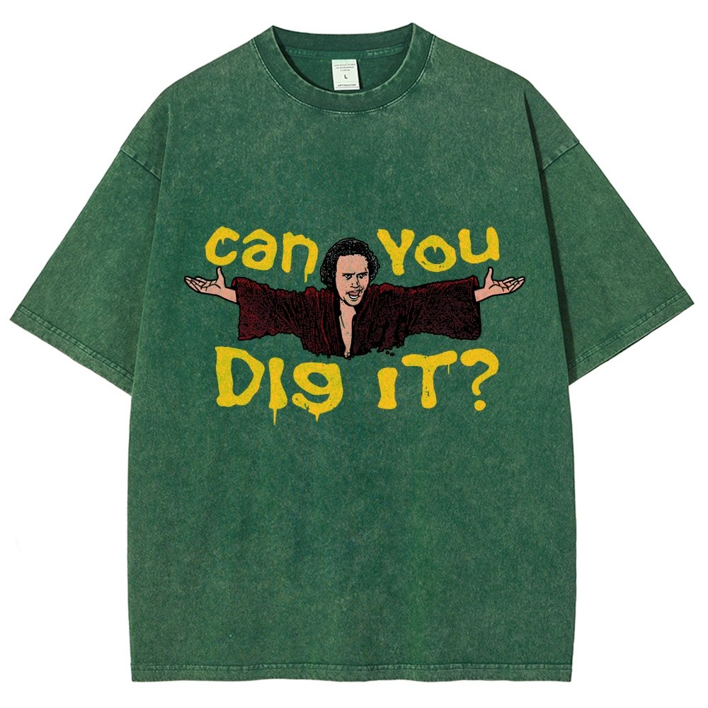 Can You Dig It？Vintage Distressed T-shirt