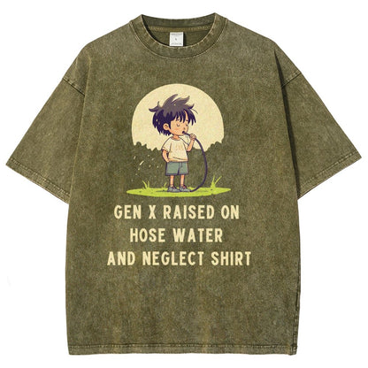 Gen x raised on hose water and neglect Vintage Distressed T-shirt