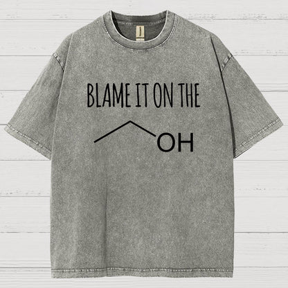 Blame It On The Alcohol Vintage Distressed T-shirt