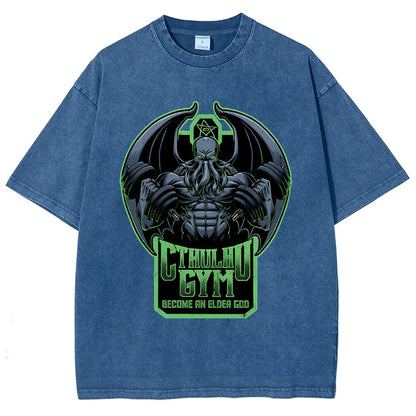 Cthulhu Gym Vintage Distressed T-shirt
