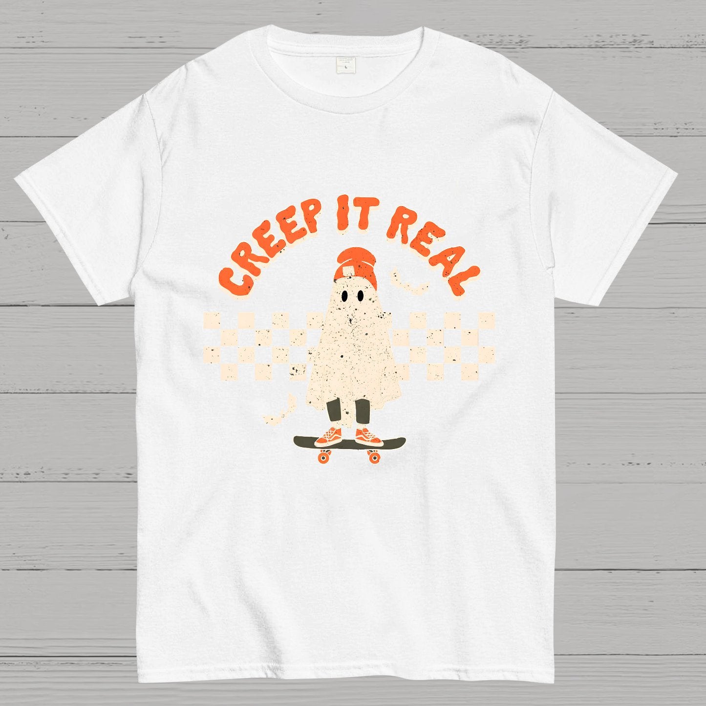 Creep it Real Vintage Ghost Halloween Geeky T-Shirt