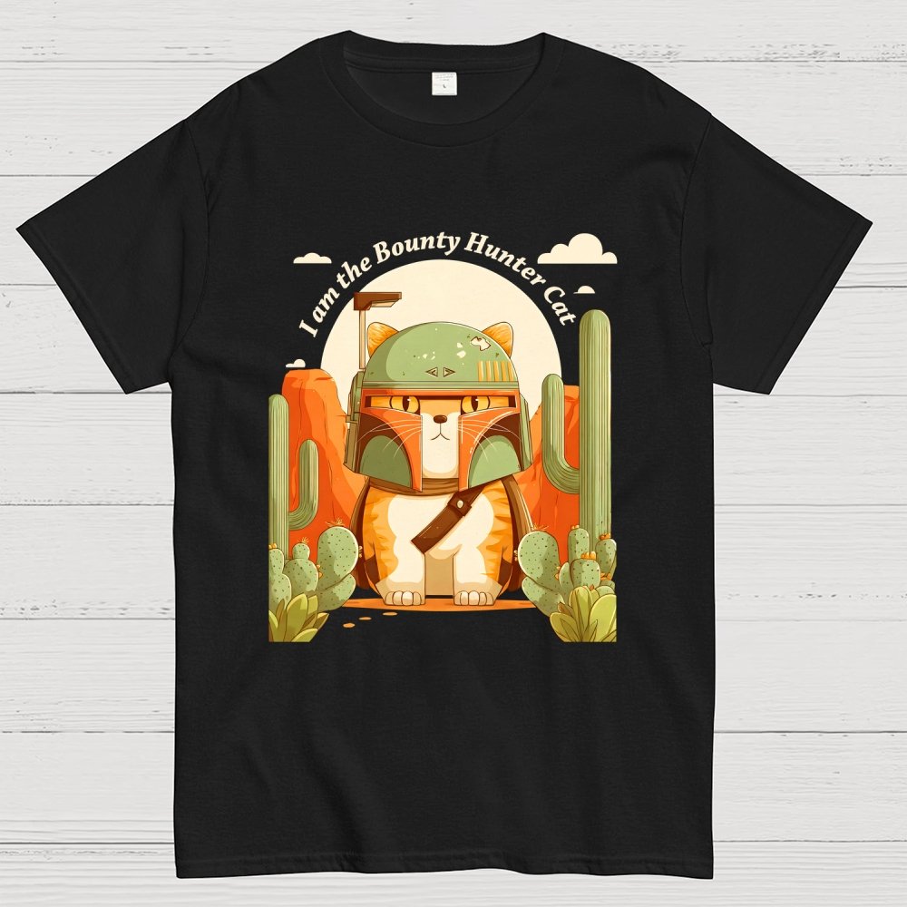 Boba-like Cat Bounty Hunter Geek T-Shirt