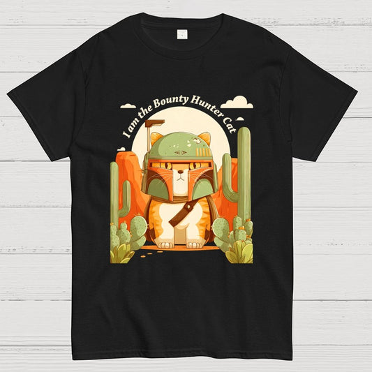 Boba-like Cat Bounty Hunter Geek T-Shirt