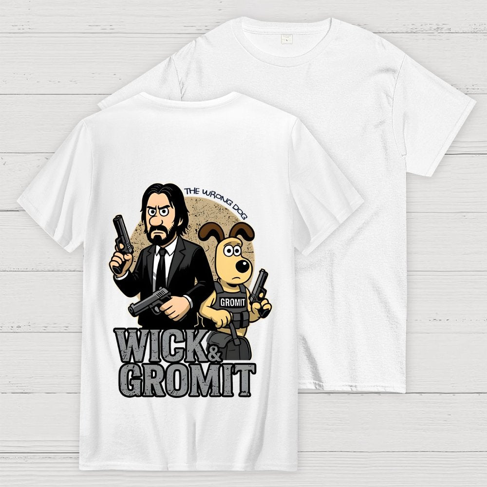 The Wrong Dog  Back Printing Geek T-Shirt