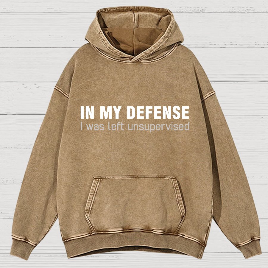 I Was Left Unsupervised Geeky Vintage Distressed Hoodie